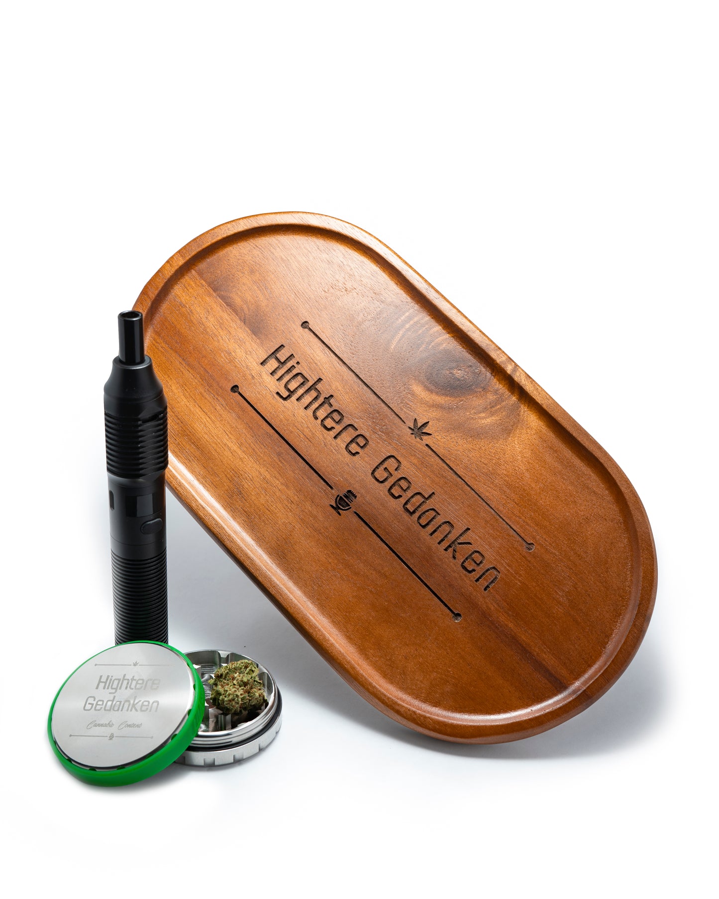 Hightere Gedanken Rolling Tray aus Akazie