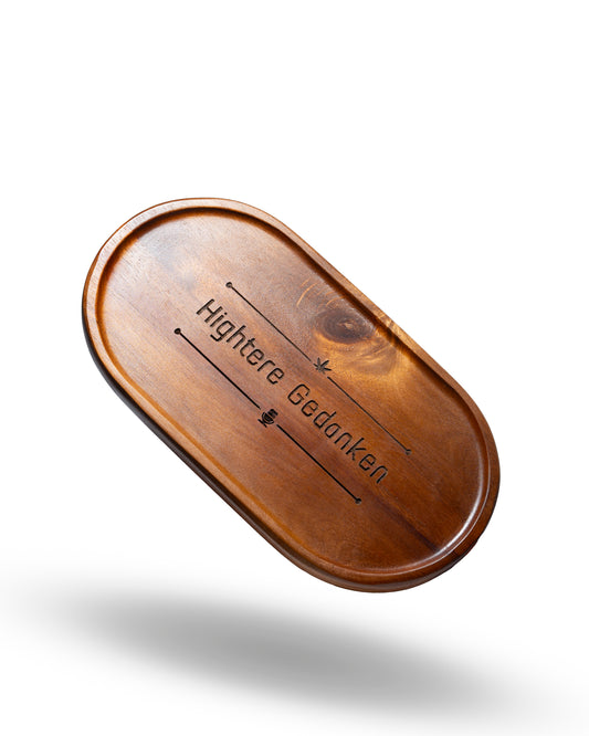 Hightere Gedanken Rolling Tray aus Akazie